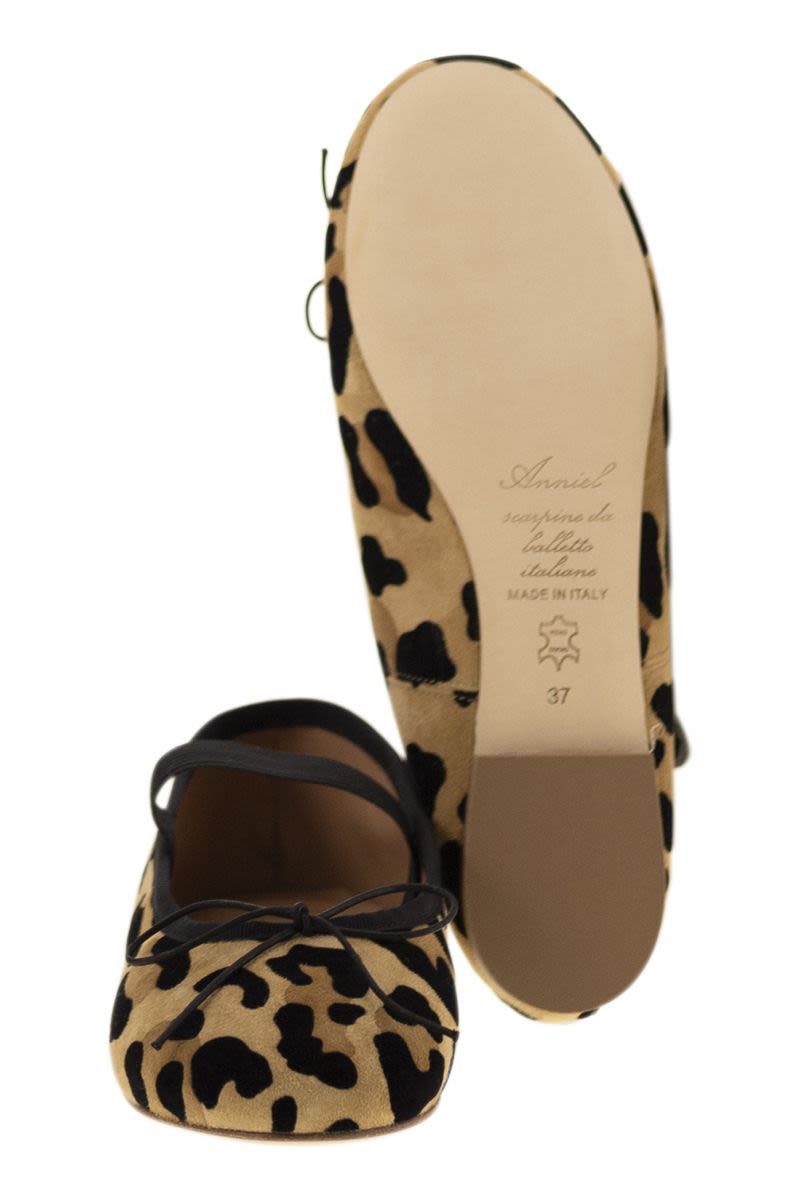 ANNIEL Animal Print Mini Ballerina Flats