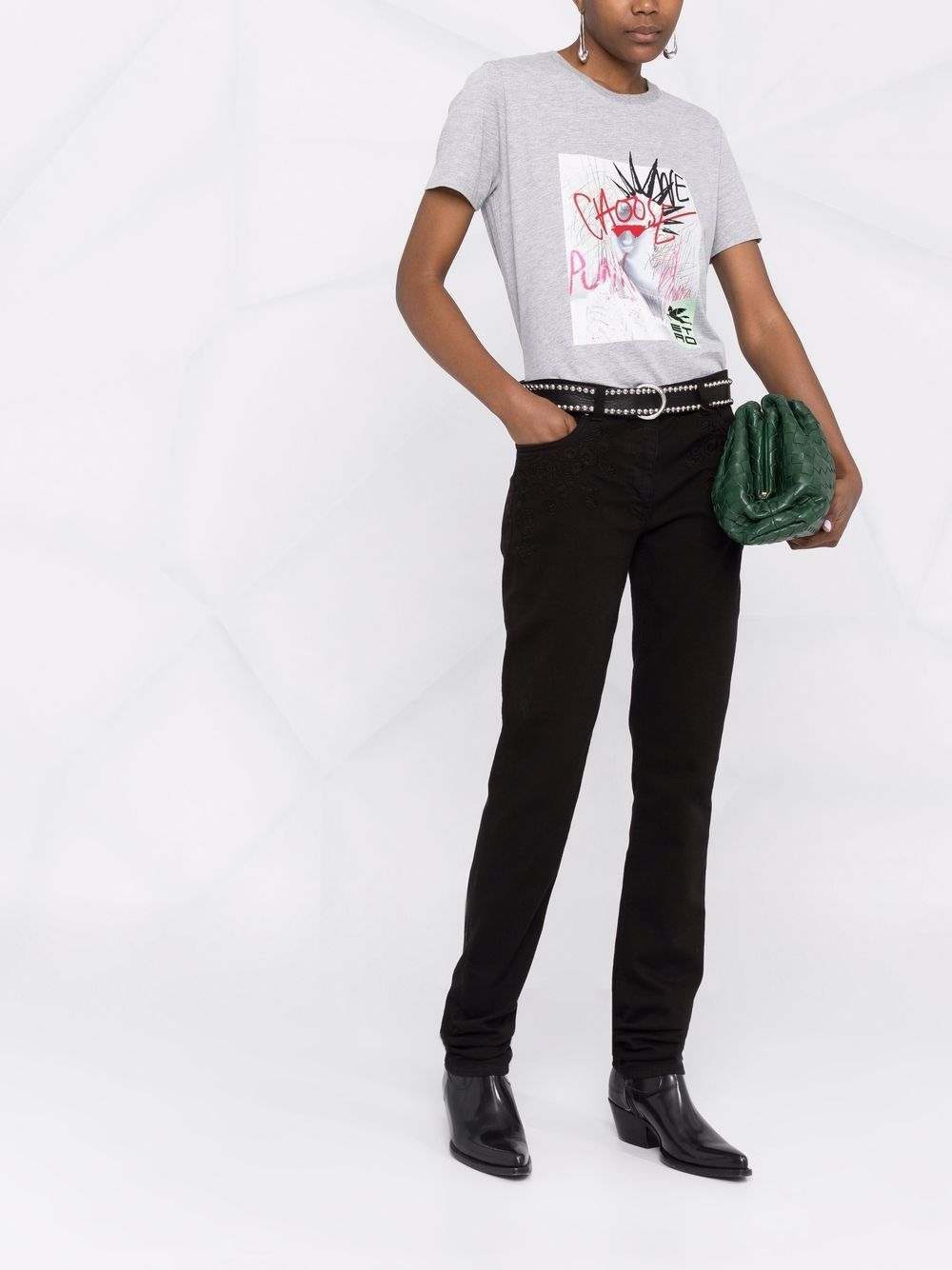 ETRO Floral-Embroidered Skinny Jeans for Women