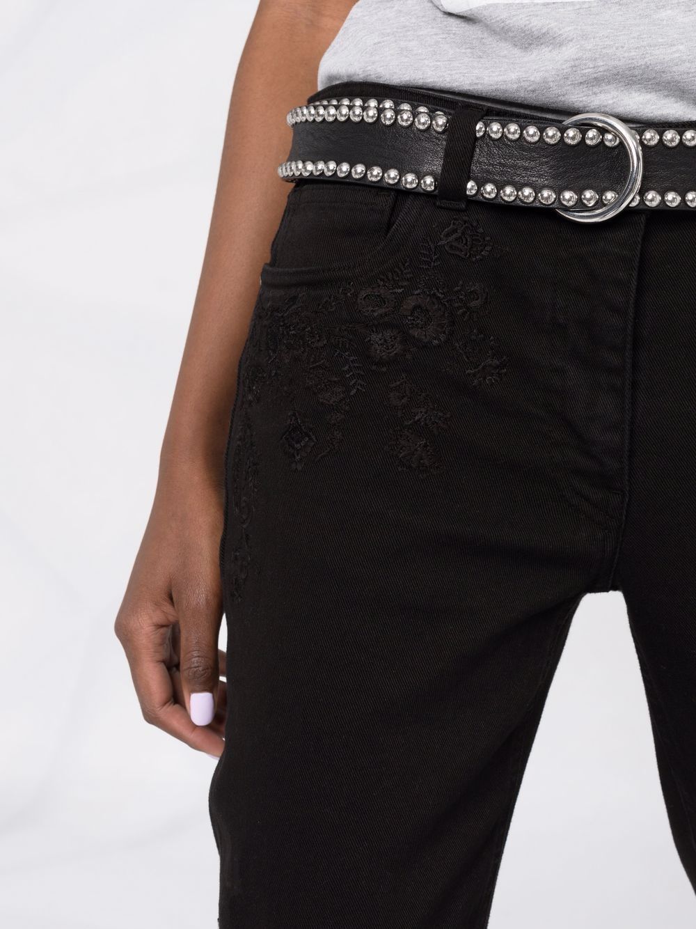 ETRO Floral-Embroidered Skinny Jeans for Women