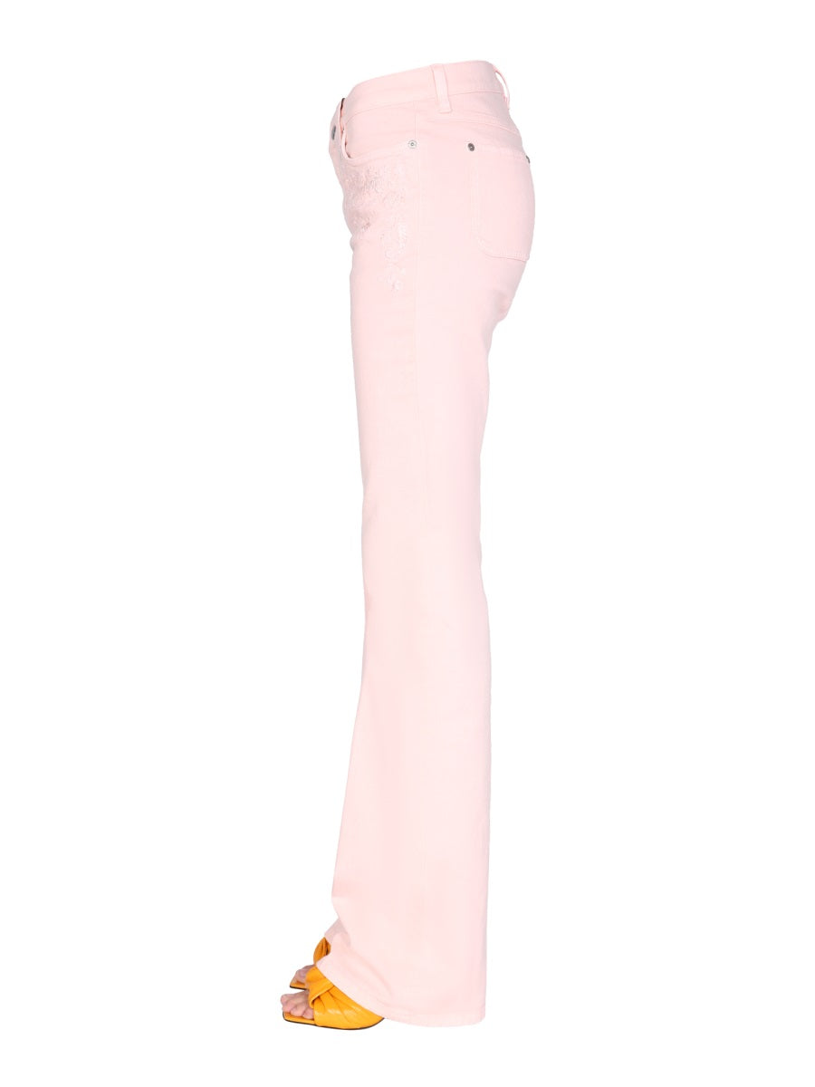 ETRO Embroidered Floral Detail Jeans