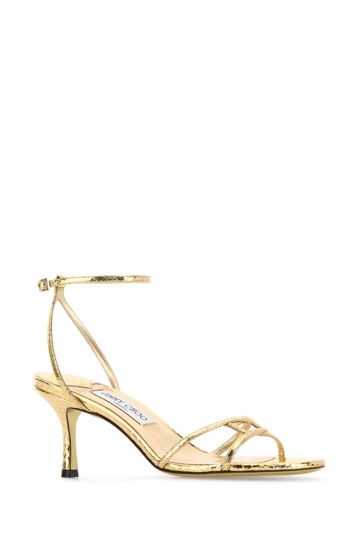 JIMMY CHOO Elevate Your Style: Leather Leo 65 Sandals