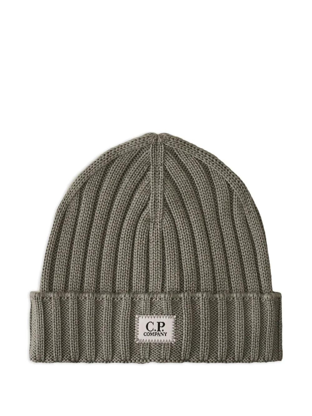 C.P.COMPANY Ribbed Wool Beanie Hat for Men