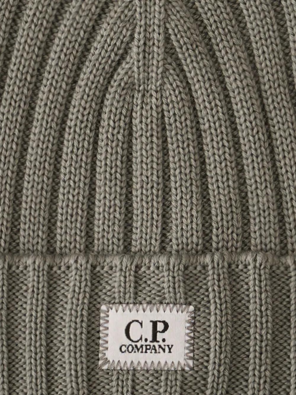 C.P.COMPANY Ribbed Wool Beanie Hat for Men
