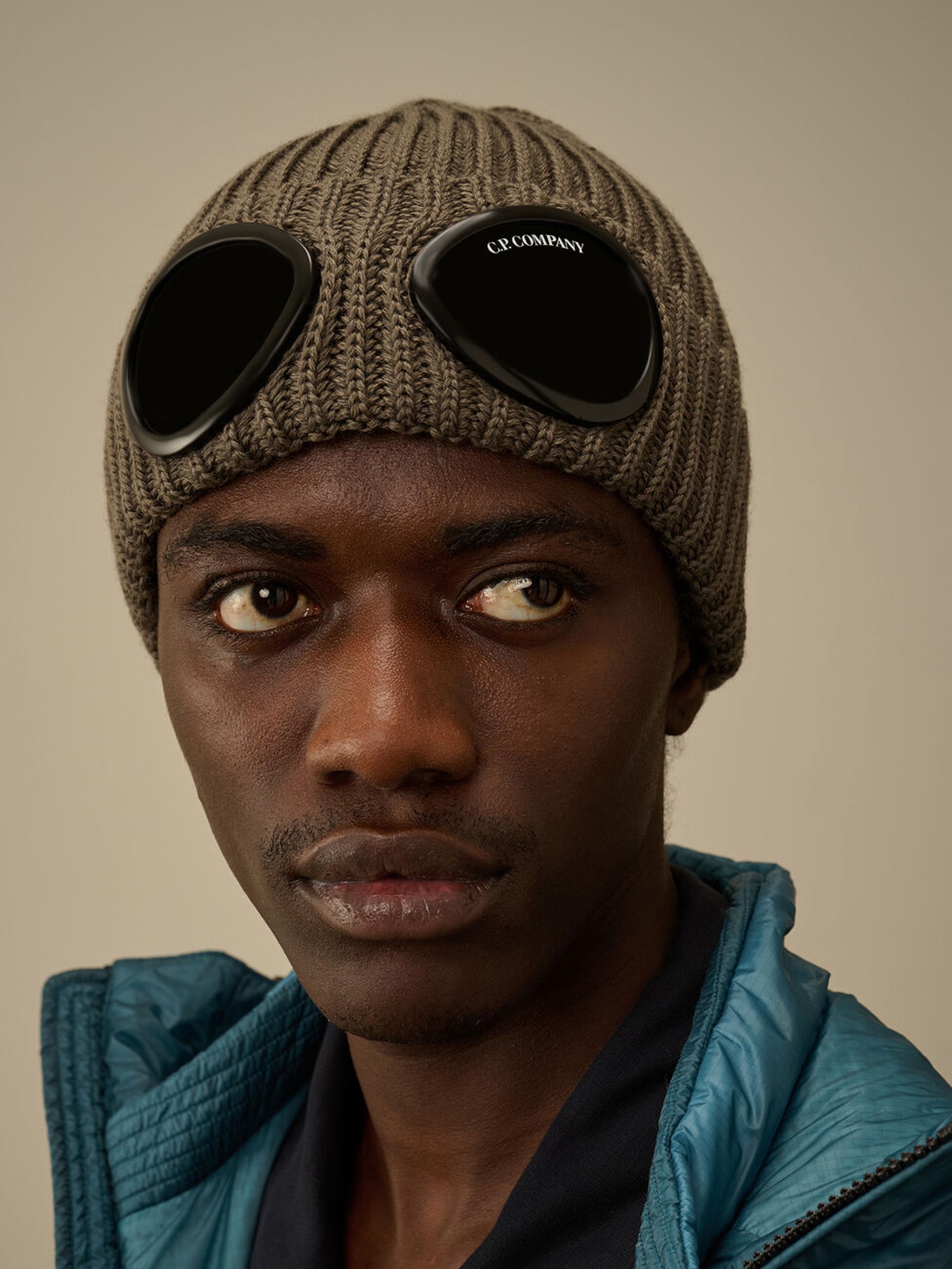 C.P.COMPANY Extrafine Merino Wool Goggle Beanie