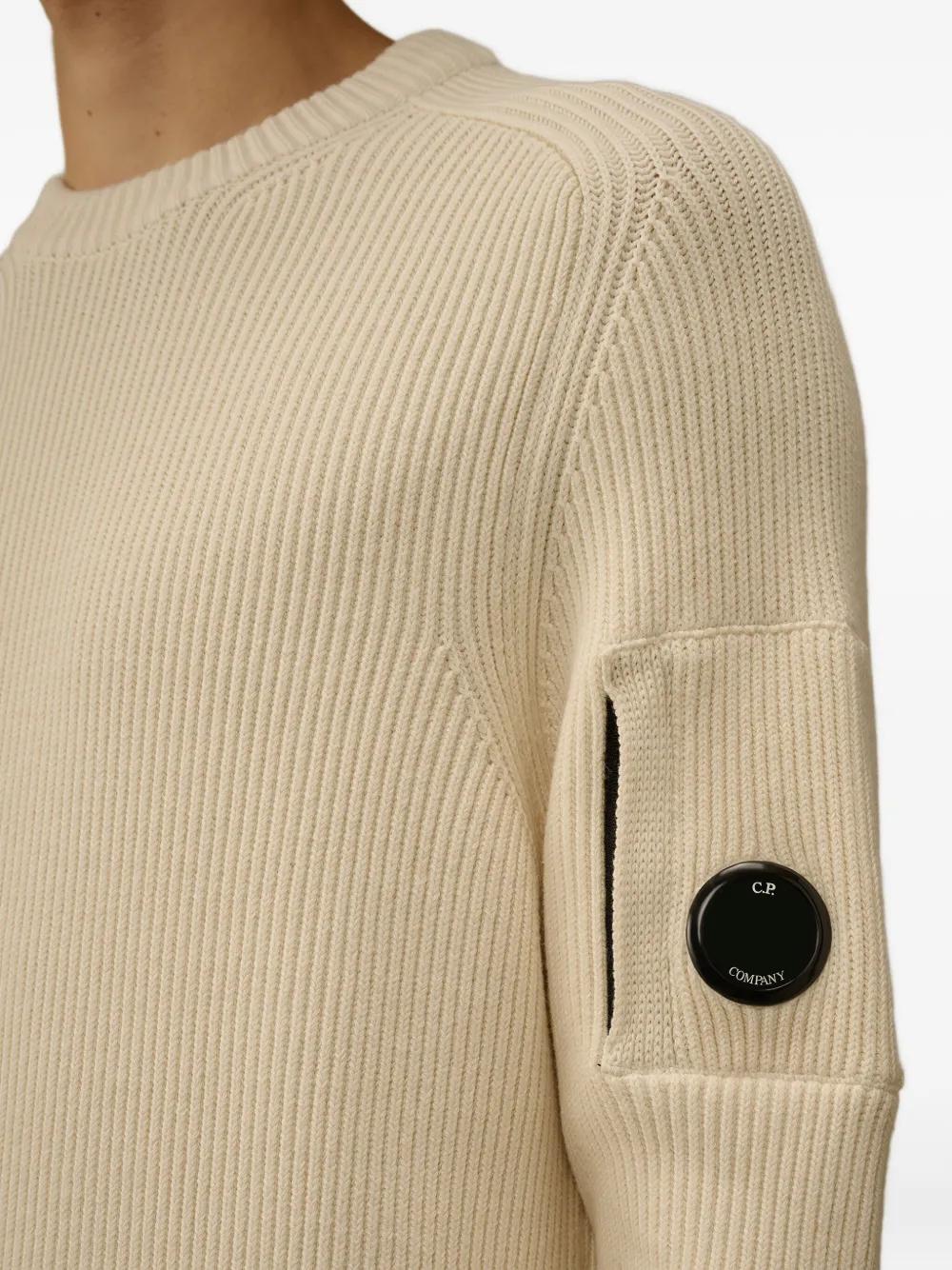 C.P.COMPANY Full Rib Crewneck Lens Sweater - Size L
