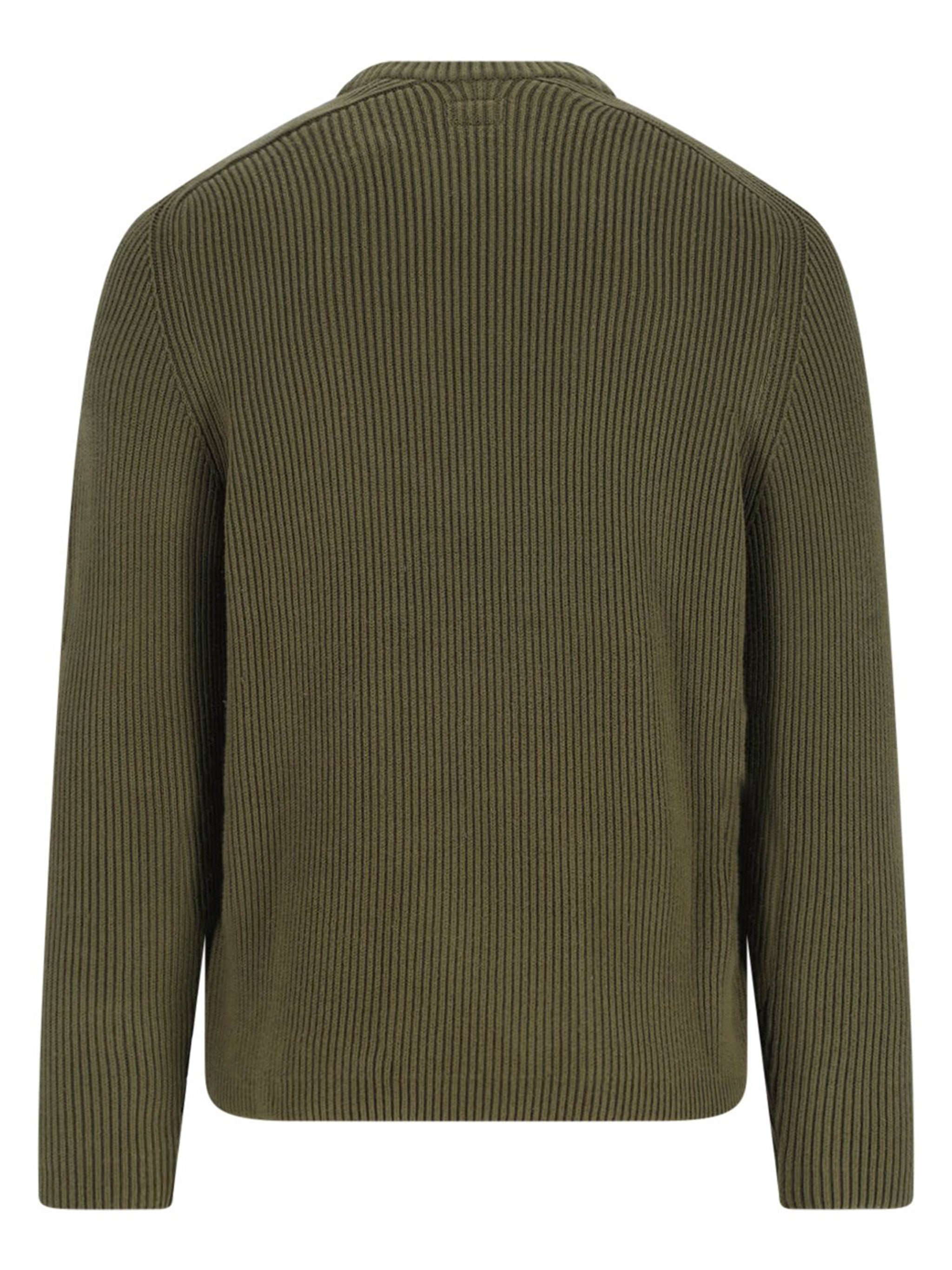 C.P.COMPANY Ribbed Crewneck Pocket Sweater - Regular Fit