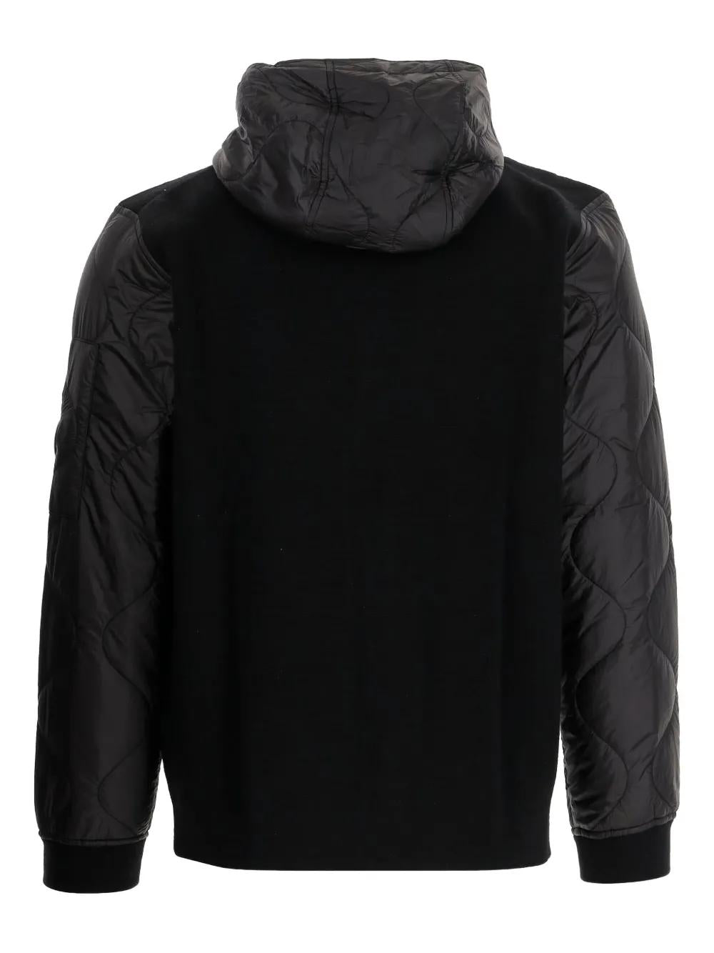 C.P.COMPANY Quilted Panel Hooded Jacket with Drawstring for Men