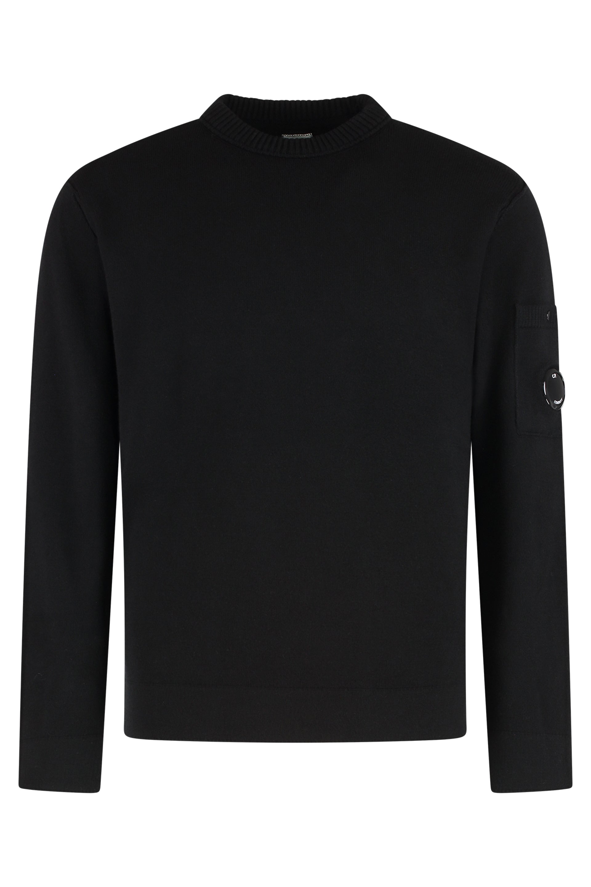 C.P.COMPANY Cotton-Blend Sweater with Lens Detail