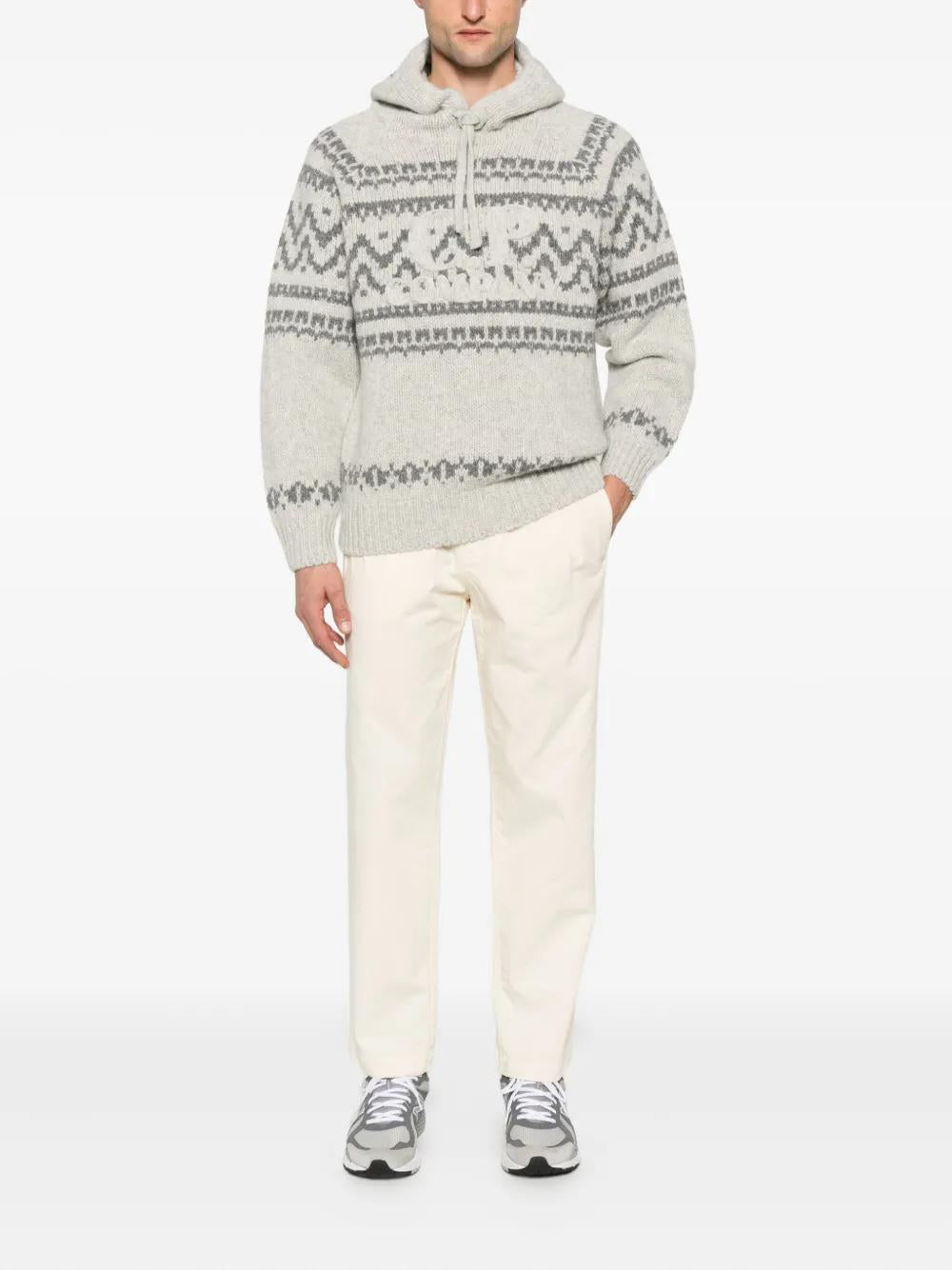 C.P.COMPANY Patterned Knit Hoodie for Men - FW25