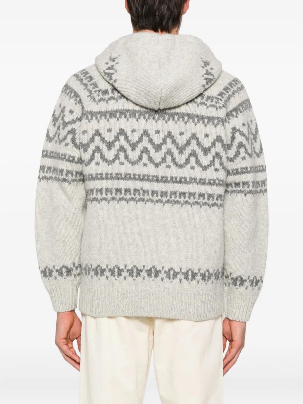 C.P.COMPANY Patterned Knit Hoodie for Men - FW25