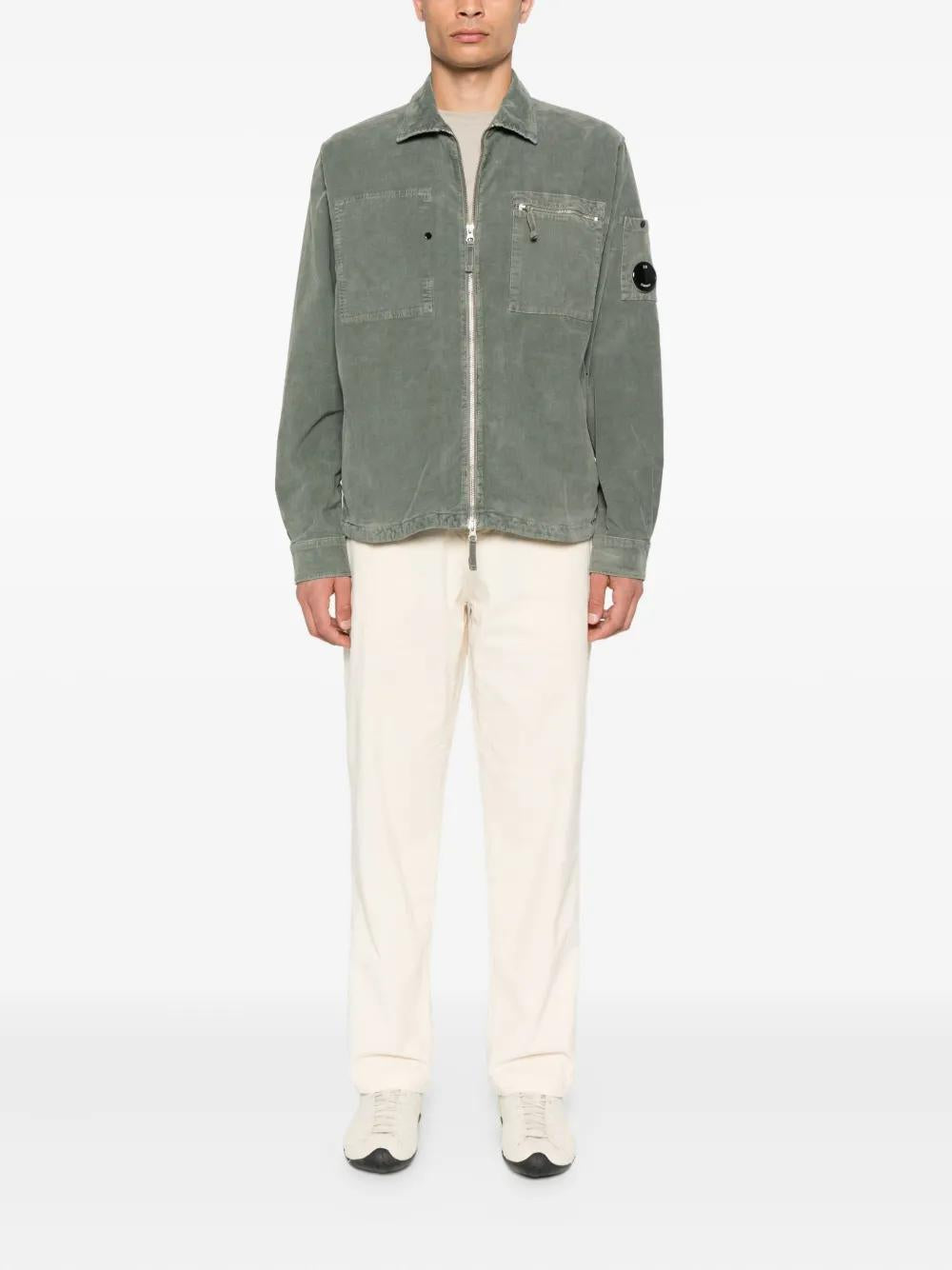C.P.COMPANY Corduroy Lens Zipped Overshirt - Size L