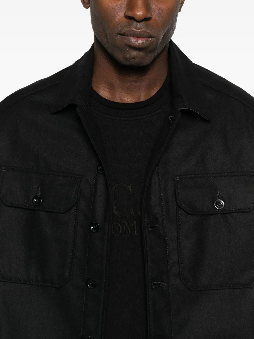 C.P.COMPANY Double Fabric Wool Blend Shirt Jacket for Men