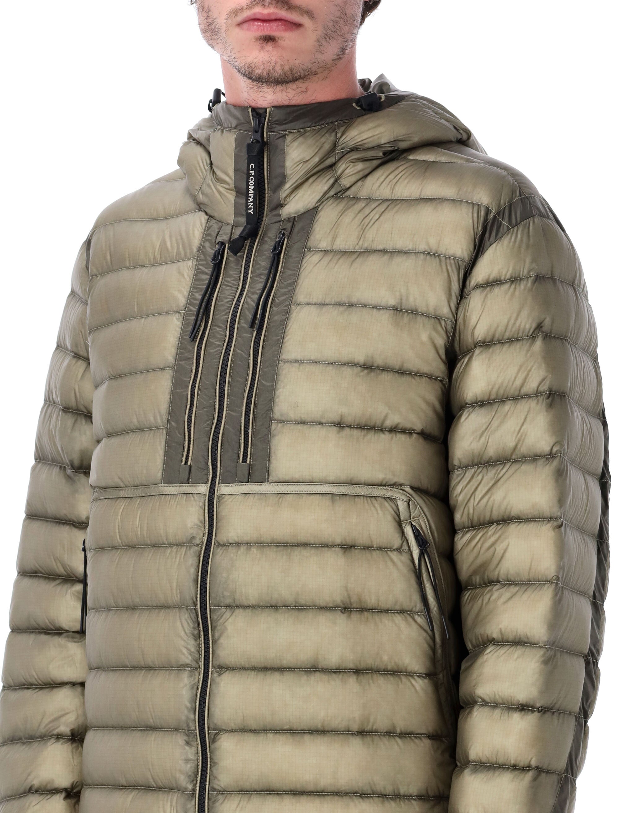 C.P.COMPANY Men's Down Jacket with Goggle Hood - Size L