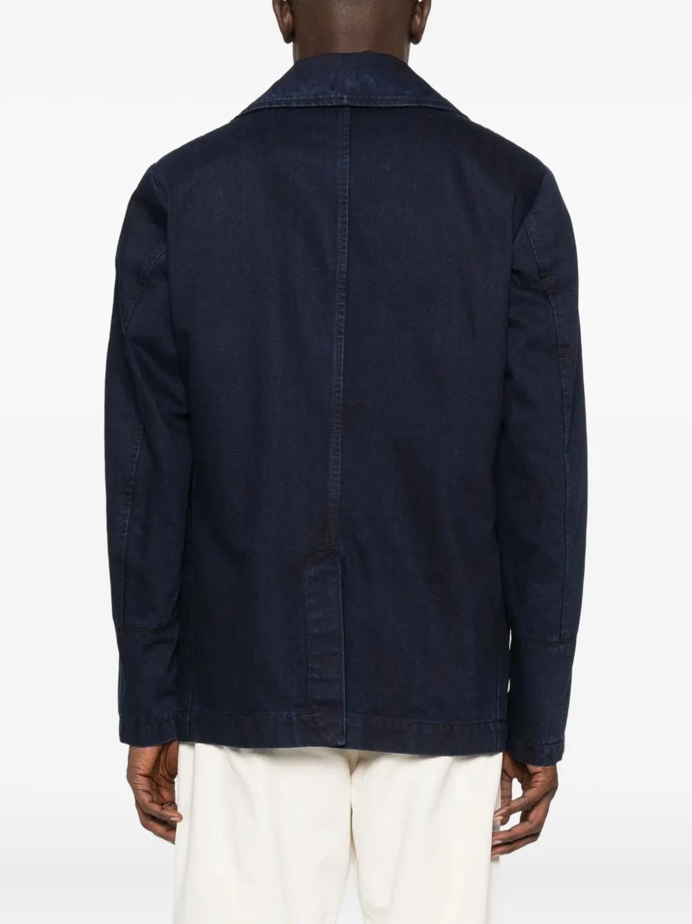 C.P.COMPANY Double-Breasted Denim Blazer for Men