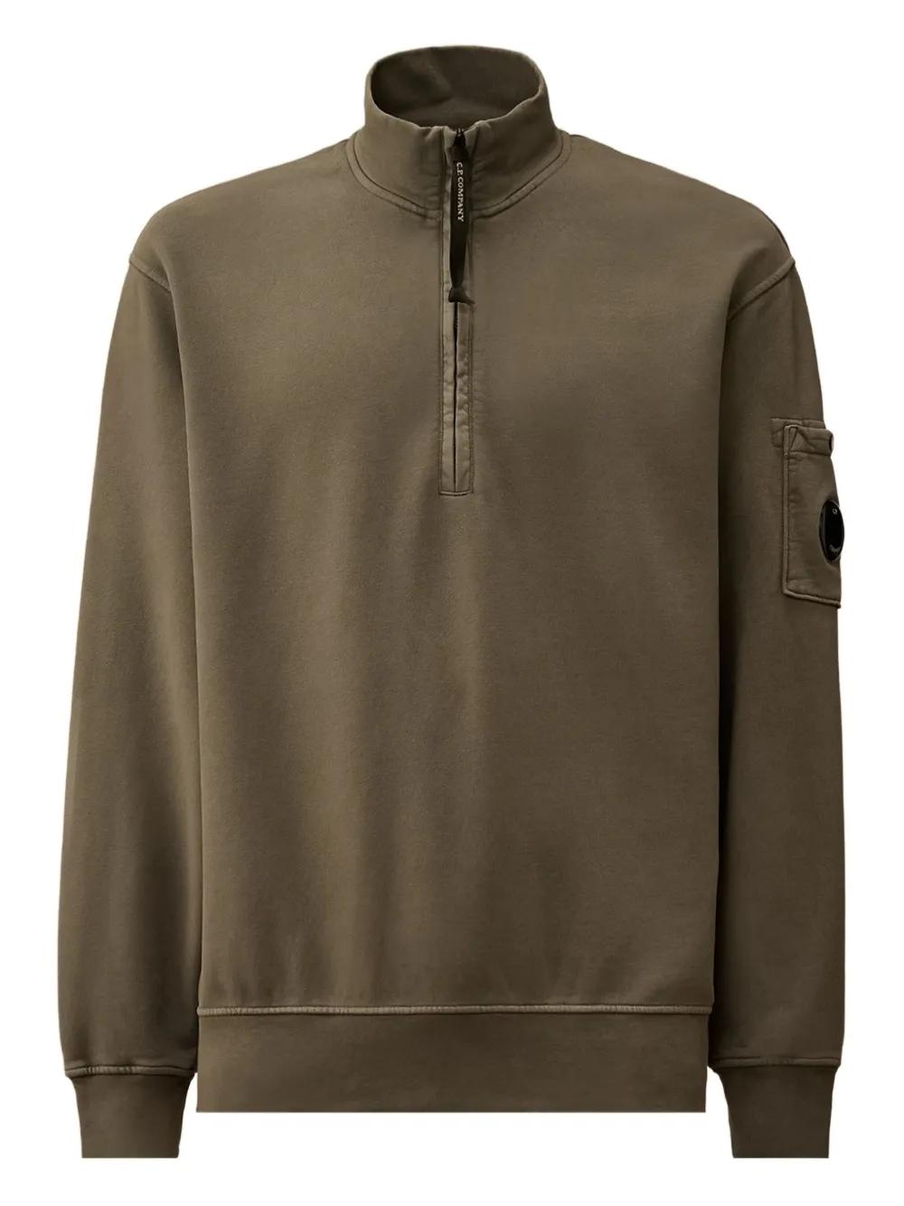 C.P.COMPANY Half-Zip Sweatshirt with Lens Pocket for Men