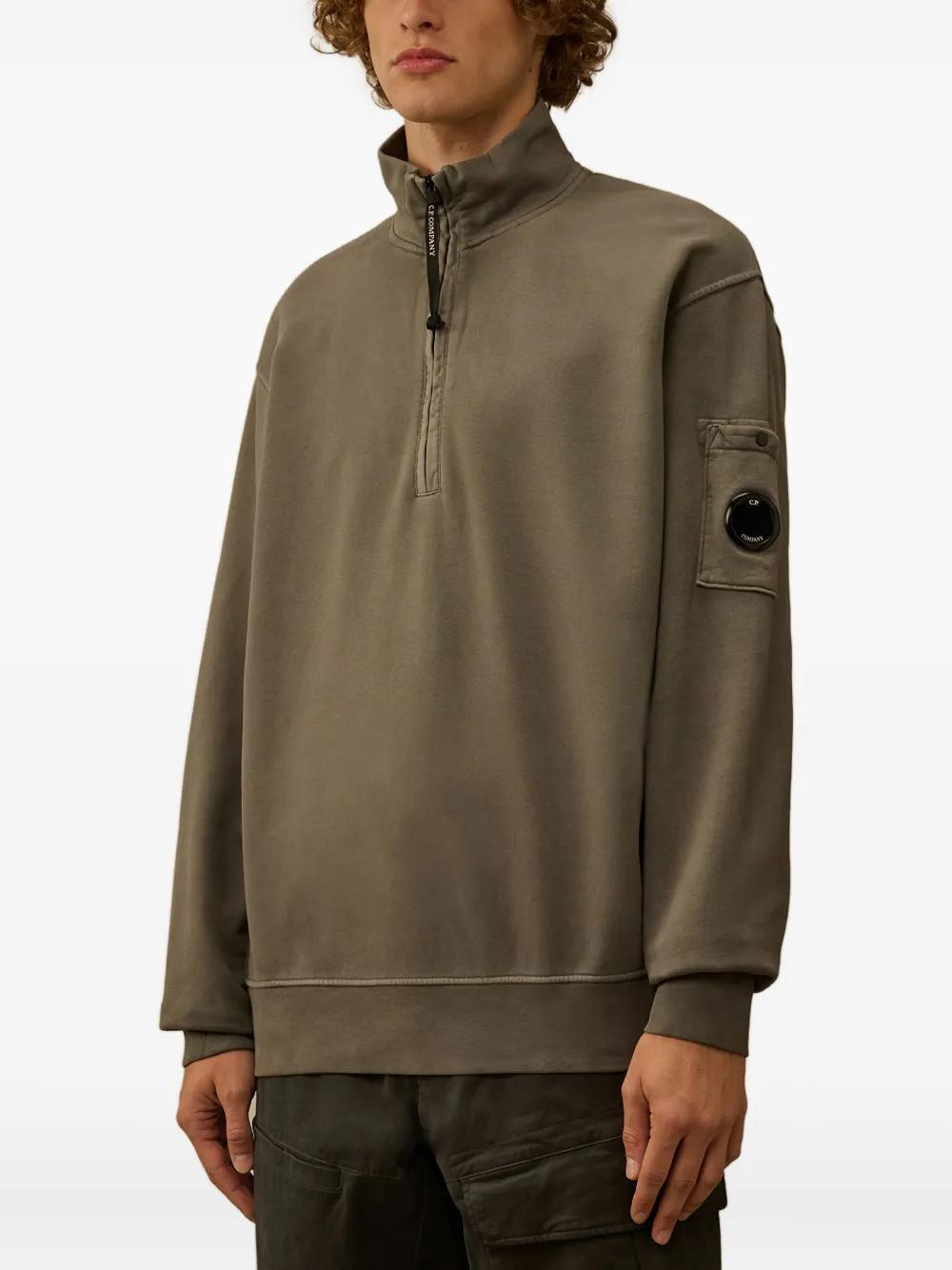 C.P.COMPANY Half-Zip Sweatshirt with Lens Pocket for Men