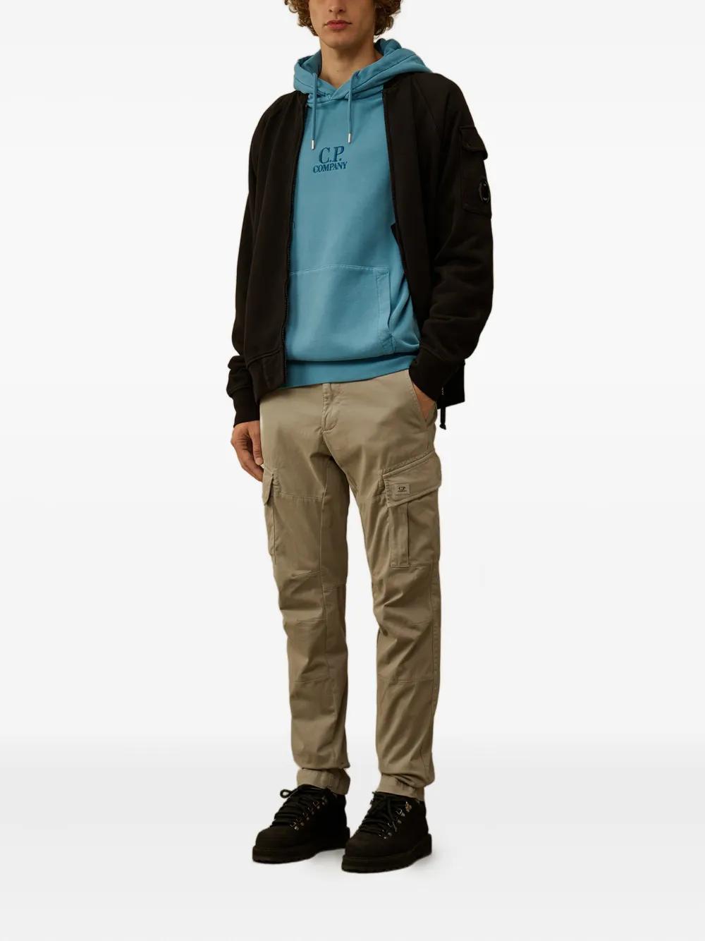 C.P.COMPANY Embroidered Logo Hoodie for Men