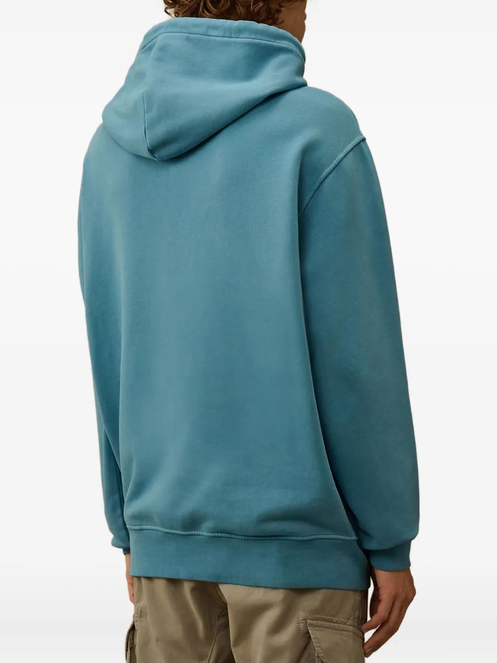 C.P.COMPANY Embroidered Logo Hoodie for Men