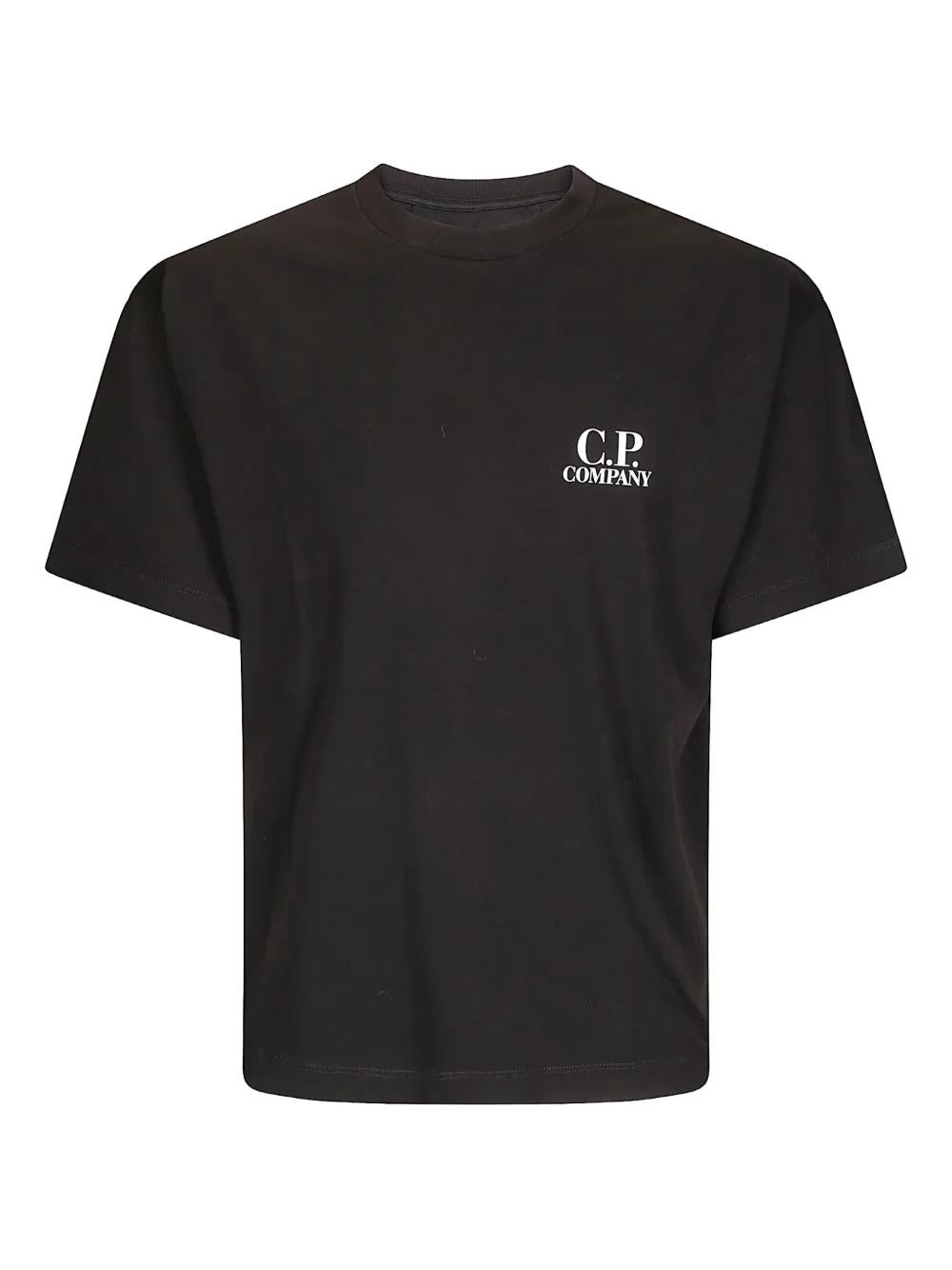 C.P.COMPANY Logo-Print Short-Sleeve Tee