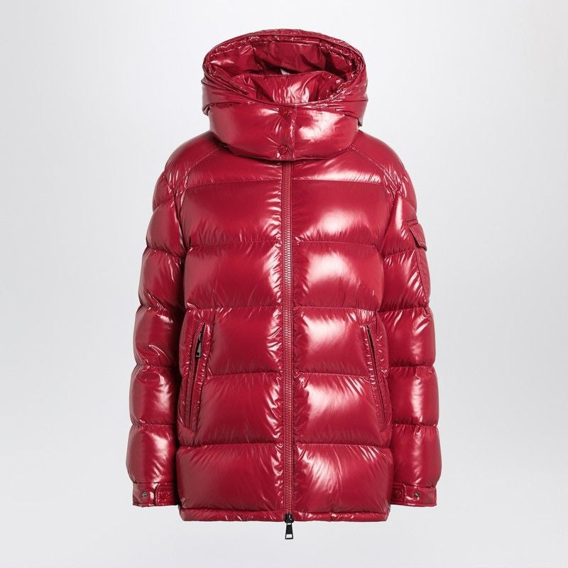 MONCLER Women's Down Jacket in Lacquered Nylon with Removable Hood