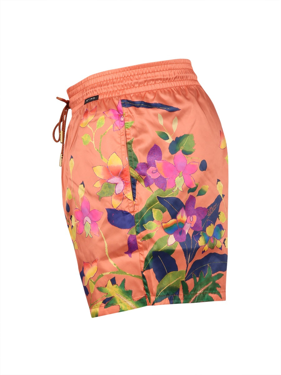 ETRO Men's Mini Swimsuit with Elastic Drawstring Waistband