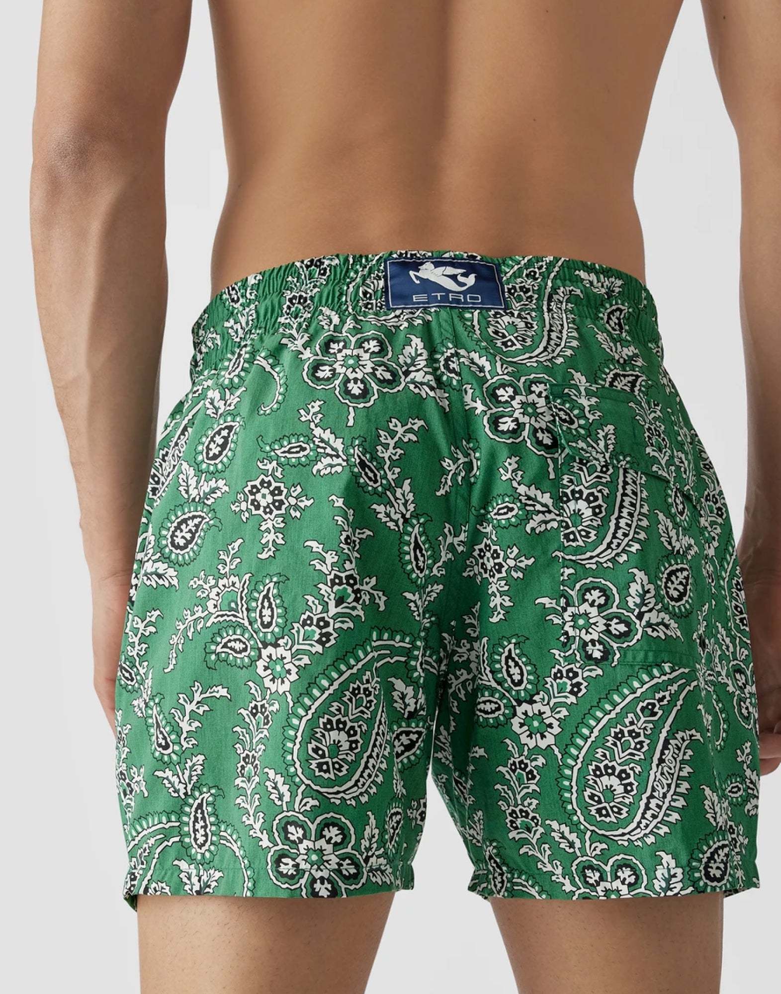 ETRO Paisley Print Logo Swim Shorts
