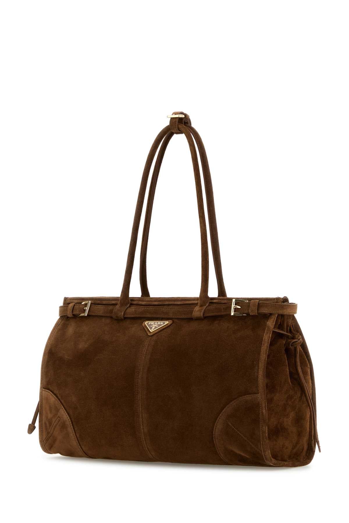 PRADA Suede Shoulder Handbag