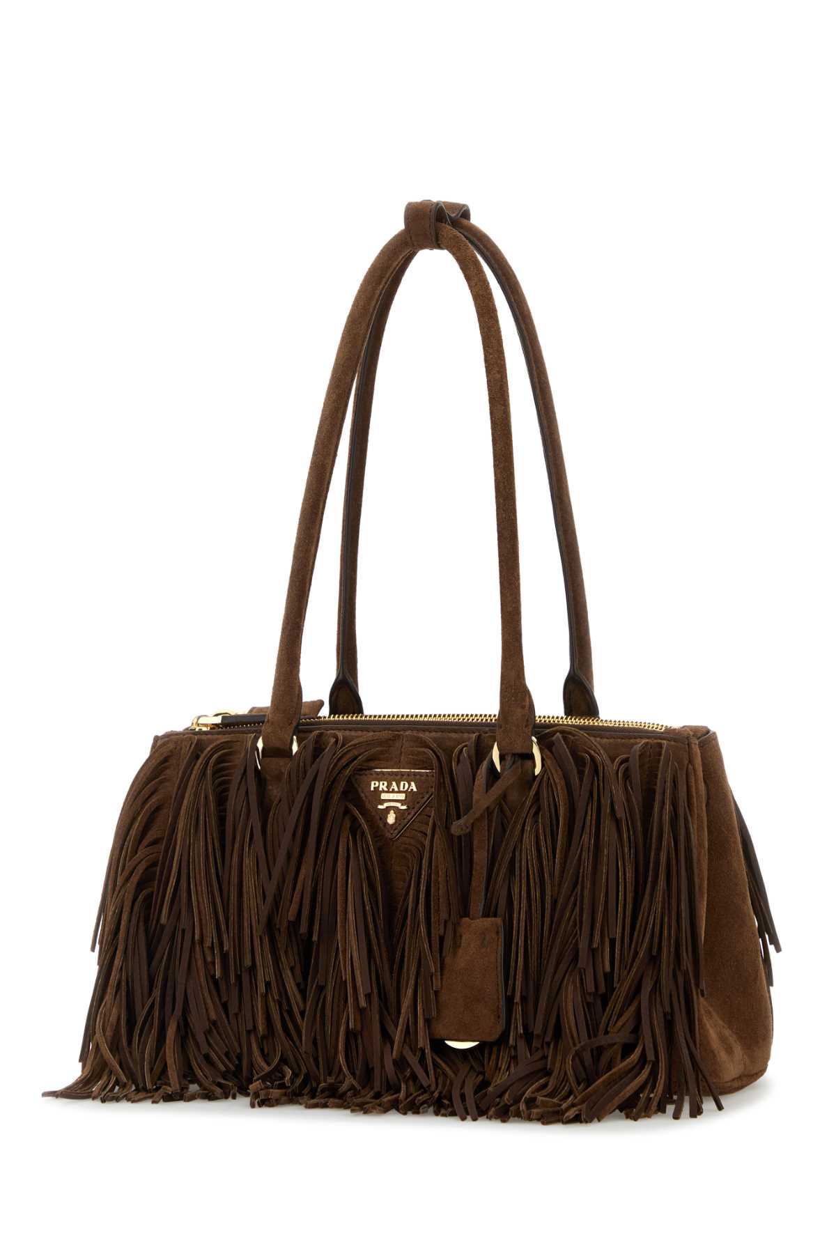 PRADA Suede Shoulder Handbag