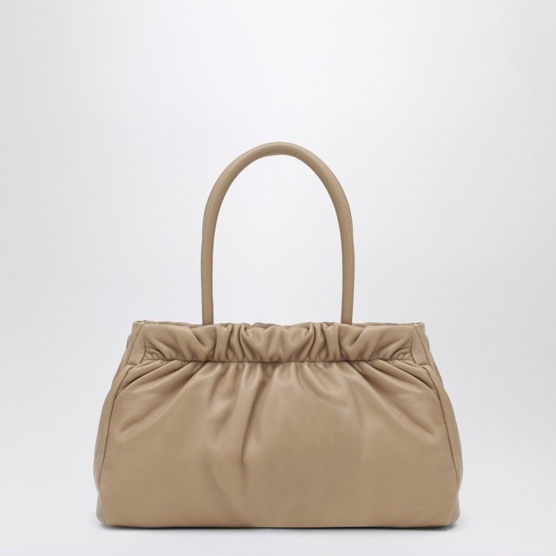 PRADA Leather Handbag with Top Handles and Adjustable Strap