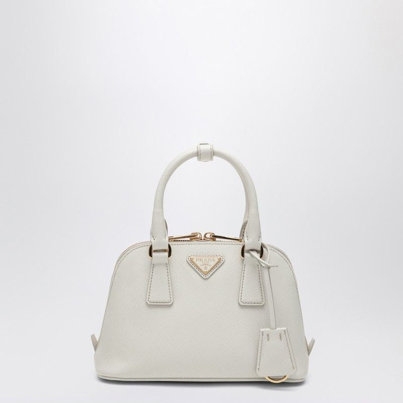 PRADA Mini Handbag with Dual Top Handles and Removable Strap