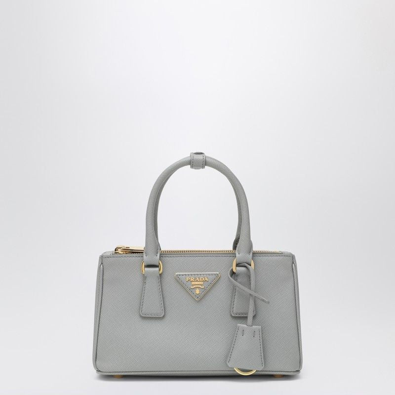 PRADA Mini Handbag with Double Handles and Adjustable Strap