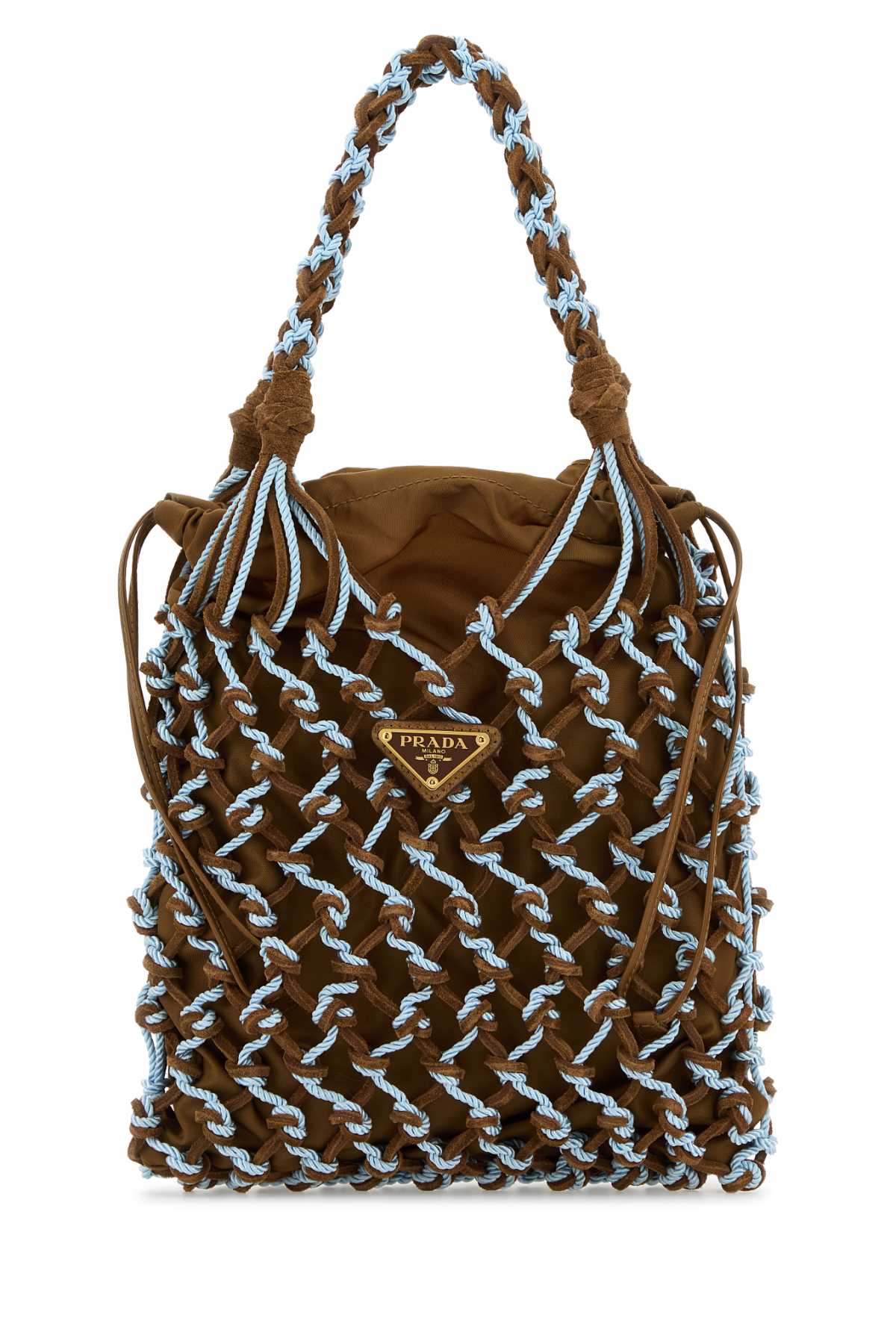 PRADA Two-Tone Mini Mesh Handbag