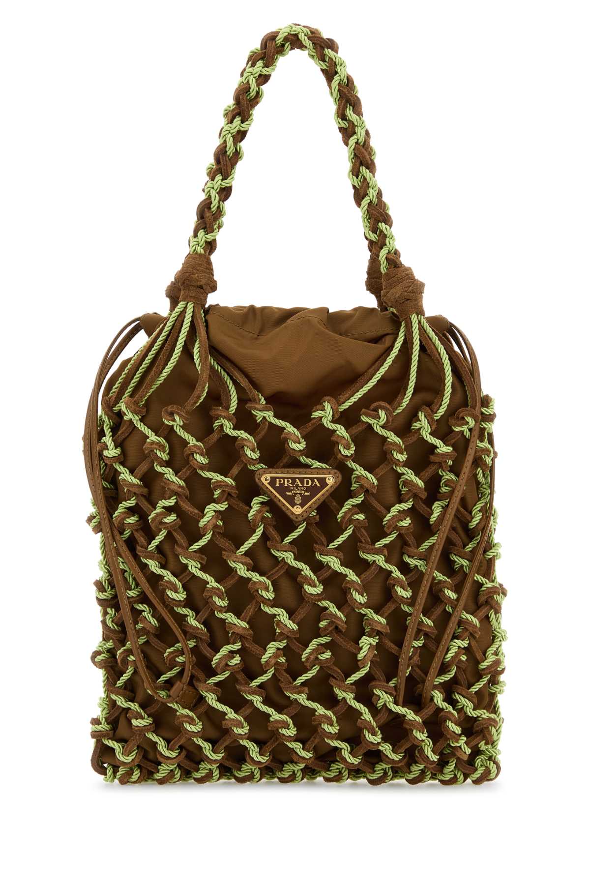 PRADA Two-Tone Mini Mesh Handbag