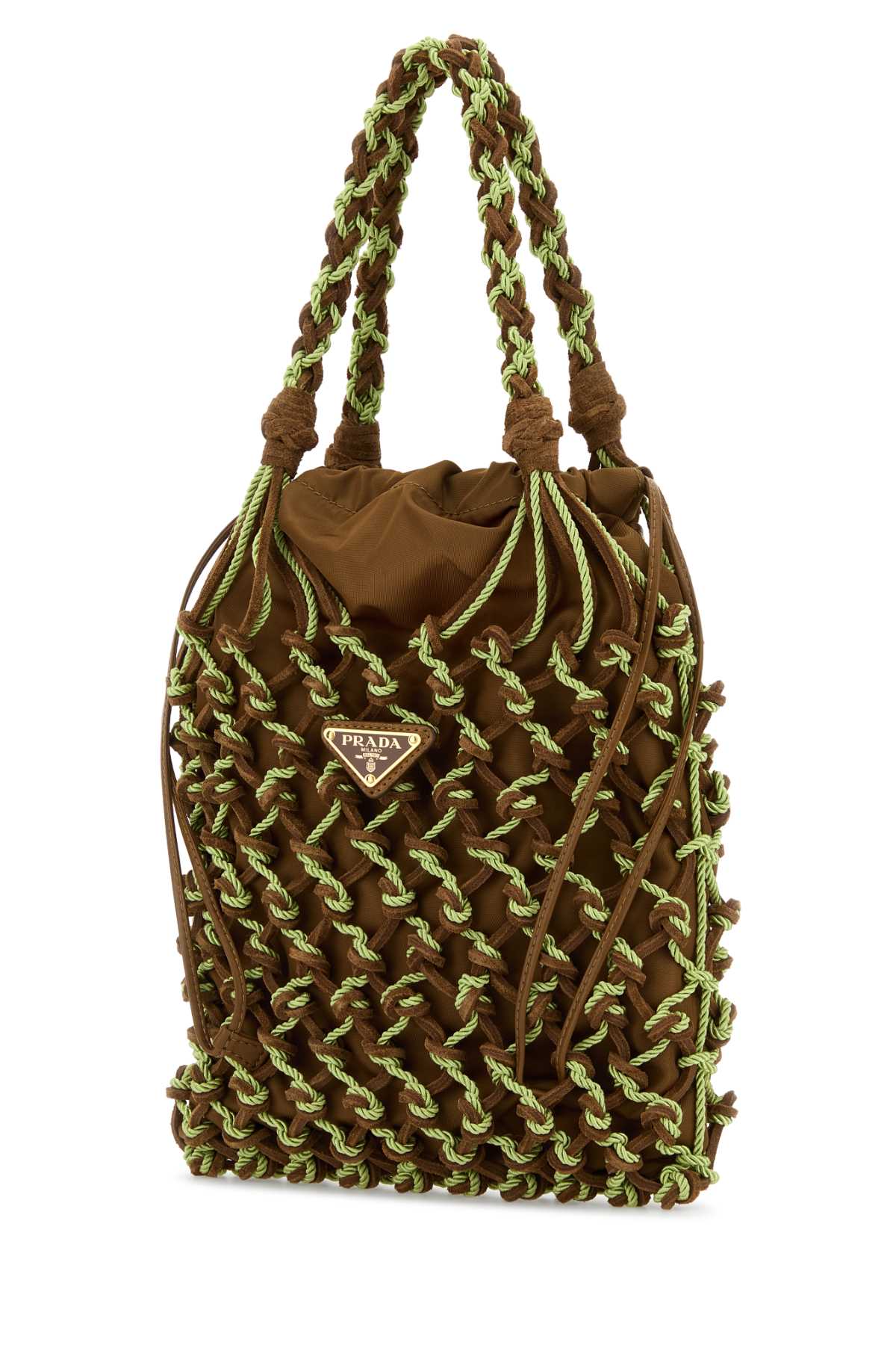 PRADA Two-Tone Mini Mesh Handbag