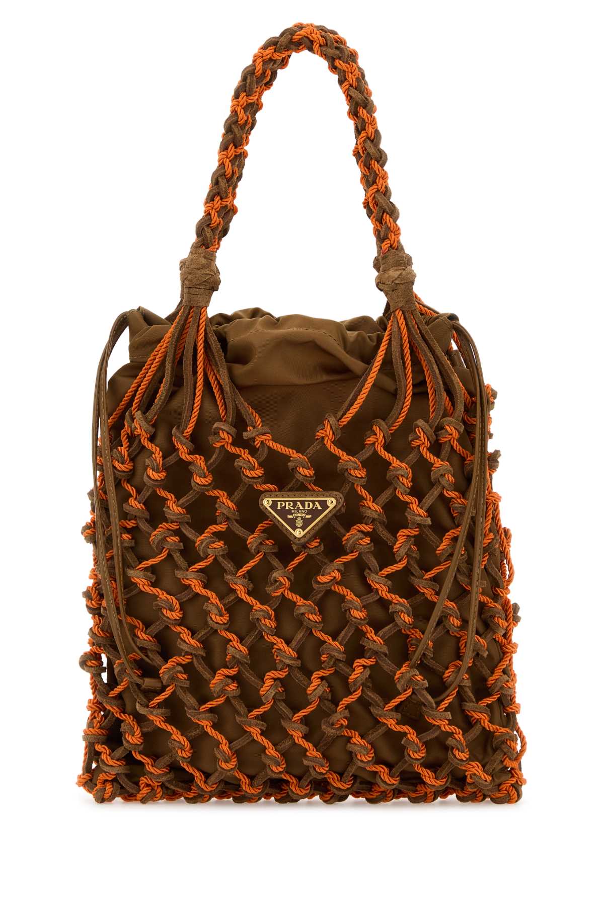PRADA Two-Tone Mini Mesh Handbag