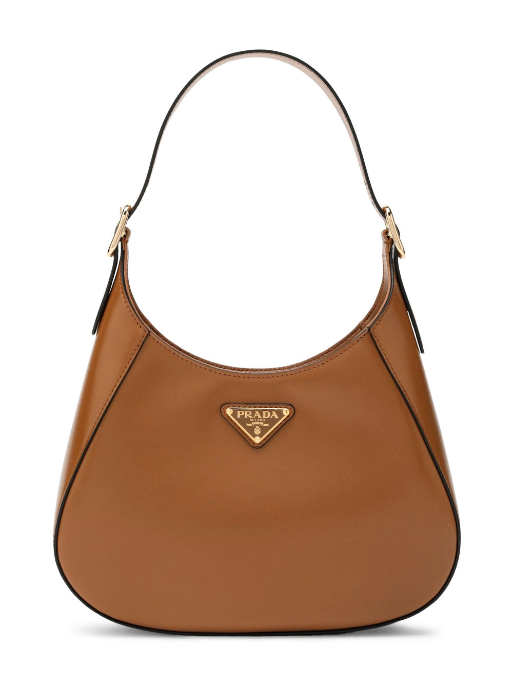 PRADA Leather Shoulder Hobo Handbag - 26cm x 17cm x 4cm
