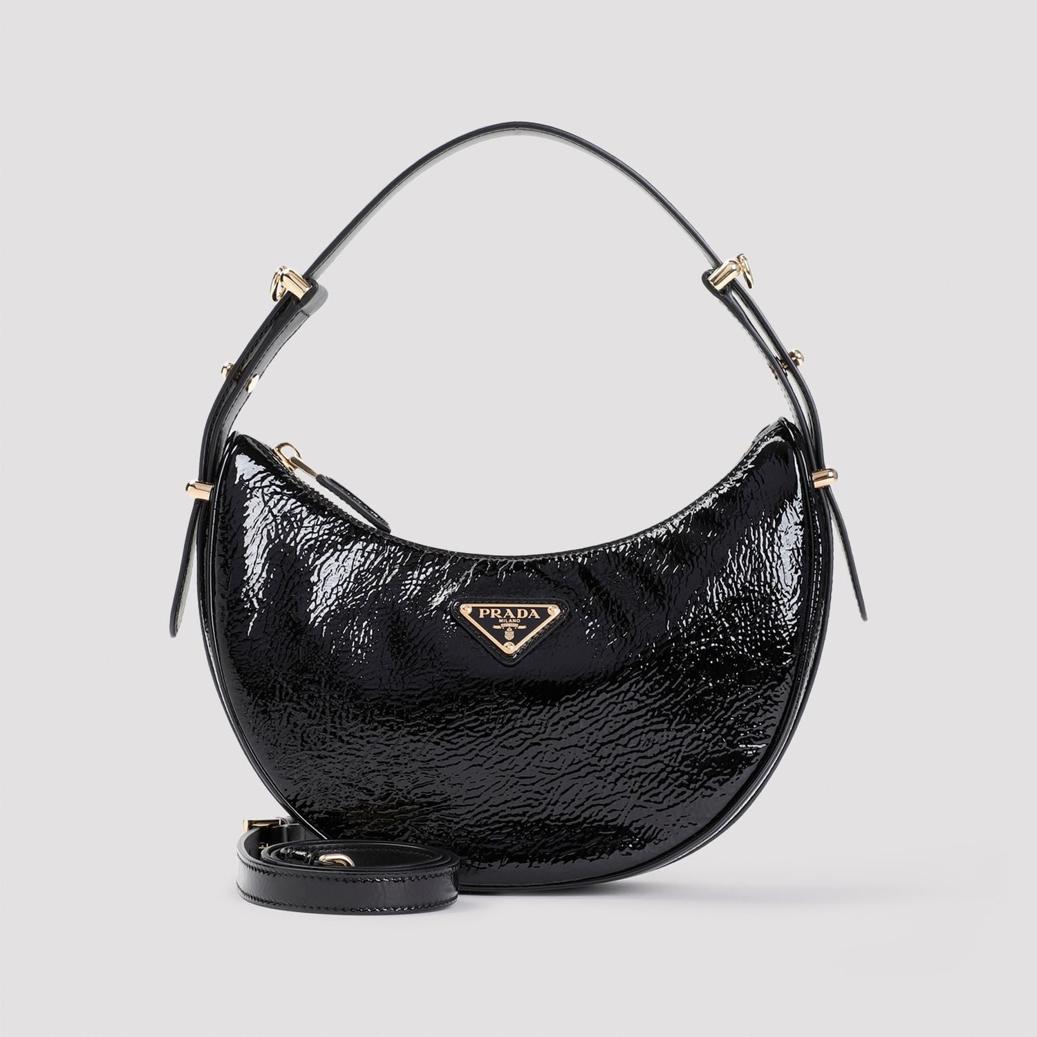 PRADA Patent Mini Shoulder Handbag