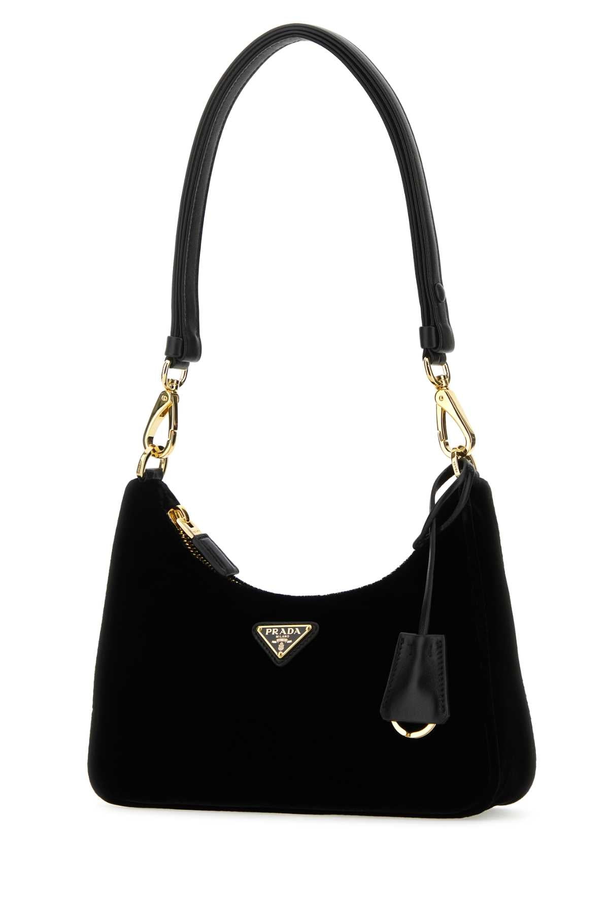 PRADA Mini Velvet Shoulder Handbag