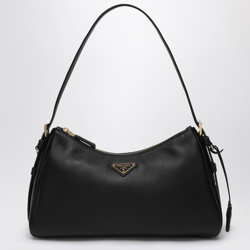 PRADA Medium Leather Handbag with Adjustable Top Handle
