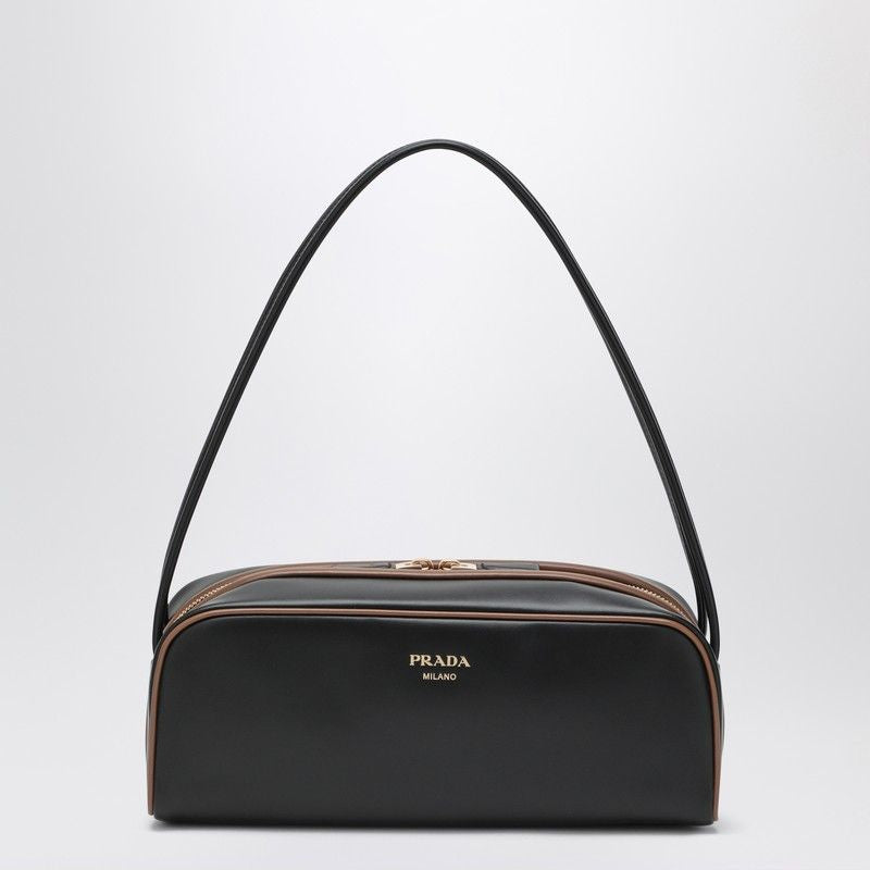 PRADA Elegant Swing Handbag with Double Zip Closure