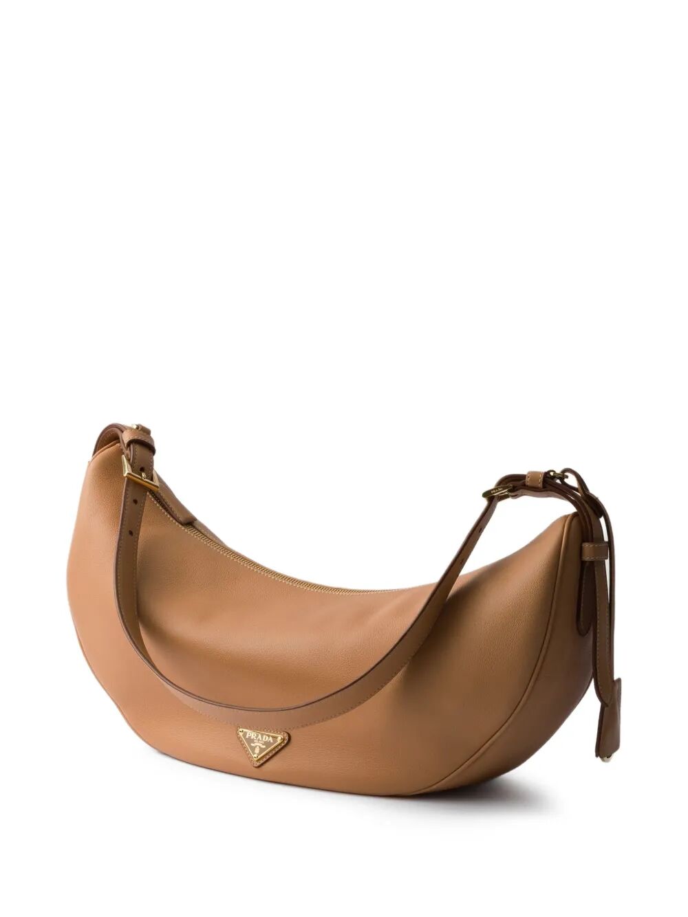 PRADA Demi-Lune Large Leather Shoulder Handbag - FW25