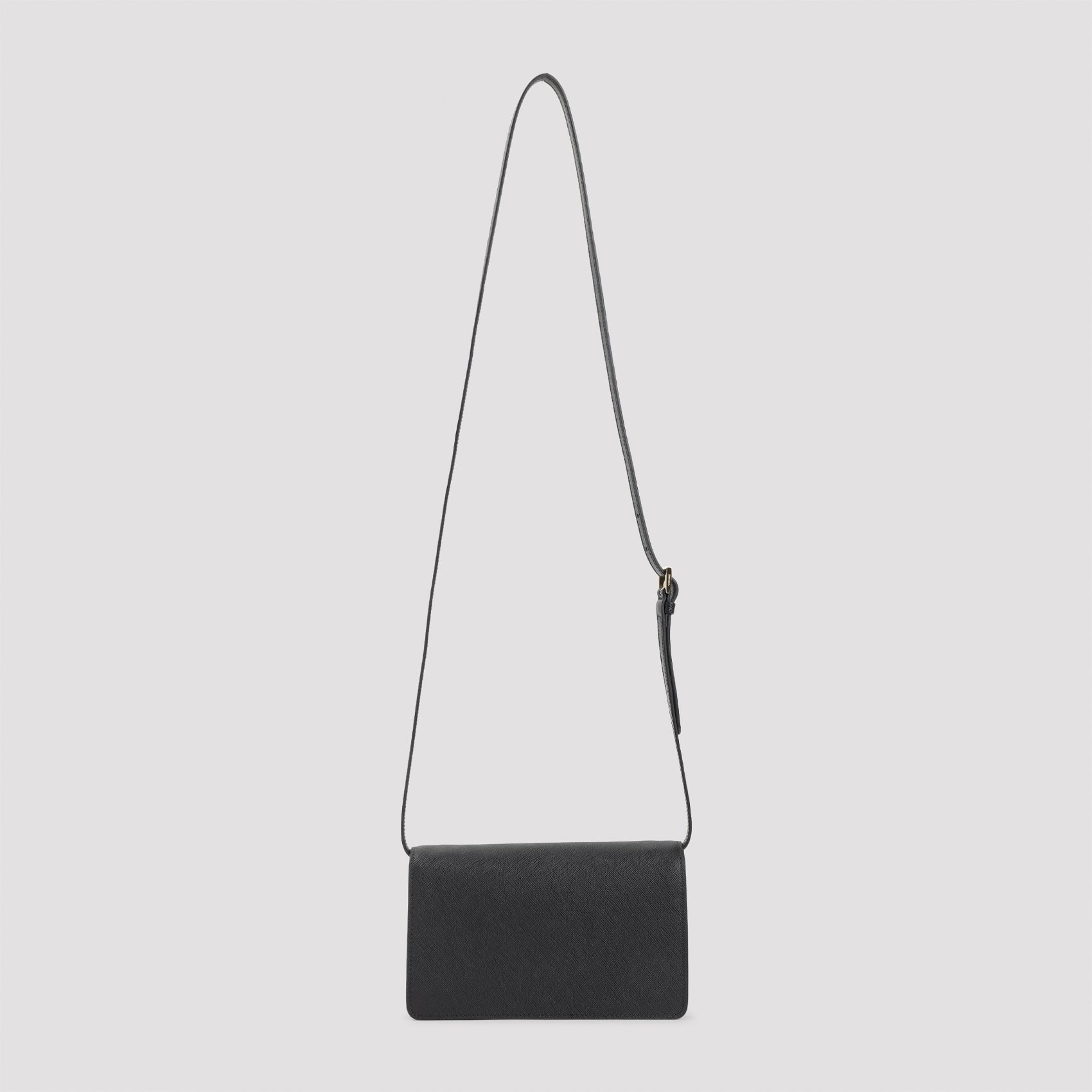 PRADA Mini Handbag with Triangle Logo in Saffiano Leather