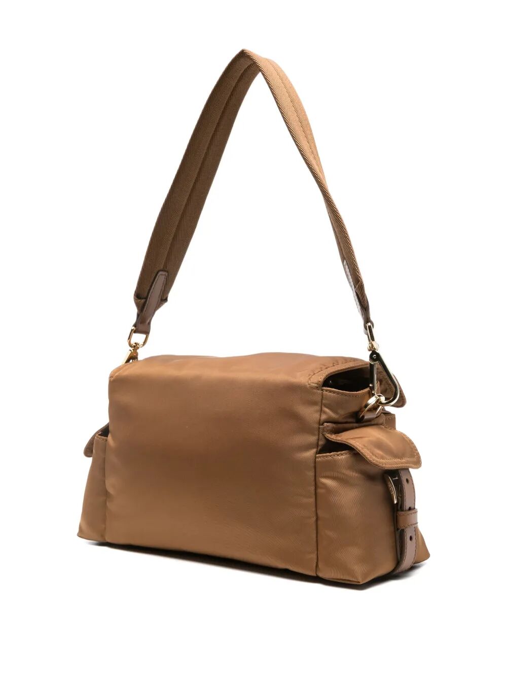 PRADA Explore Medium Re-Nylon Shoulder Handbag with Flap - 30 X 14 X 11 CM