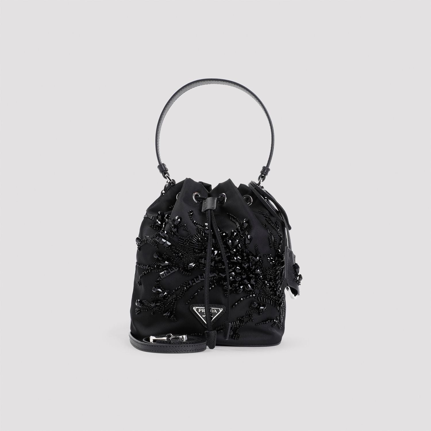 PRADA Mini Nylon Bucket Handbag