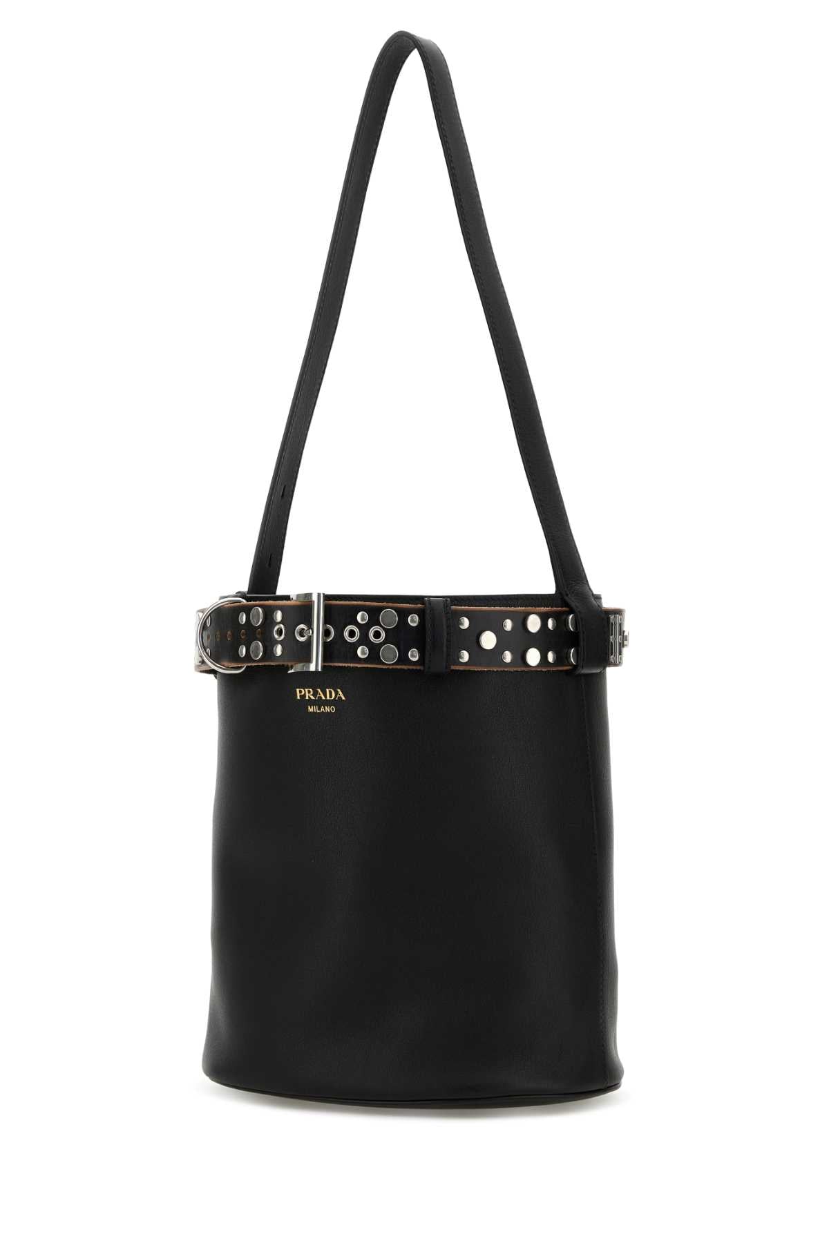 PRADA Leather Buckle Handbag - SS25 Collection