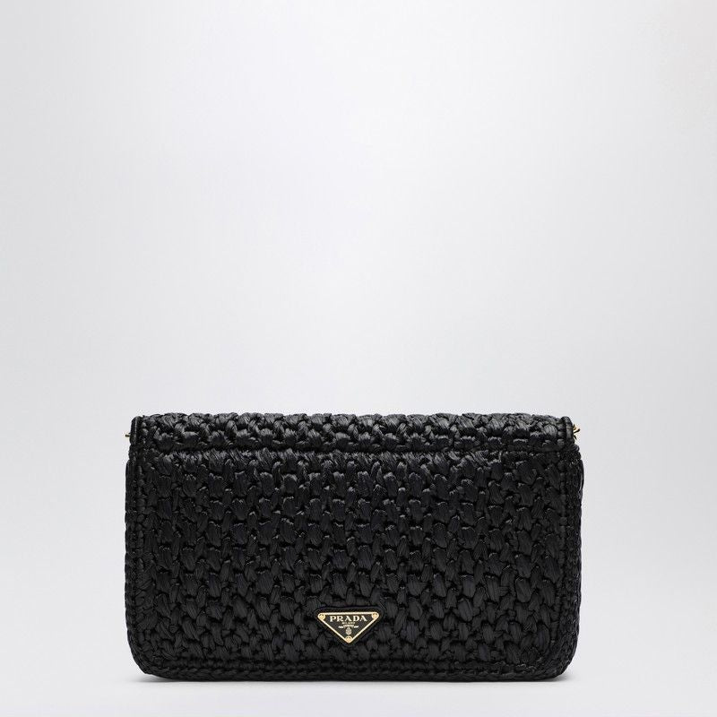 PRADA Crochet Mini Shoulder Handbag with Logo