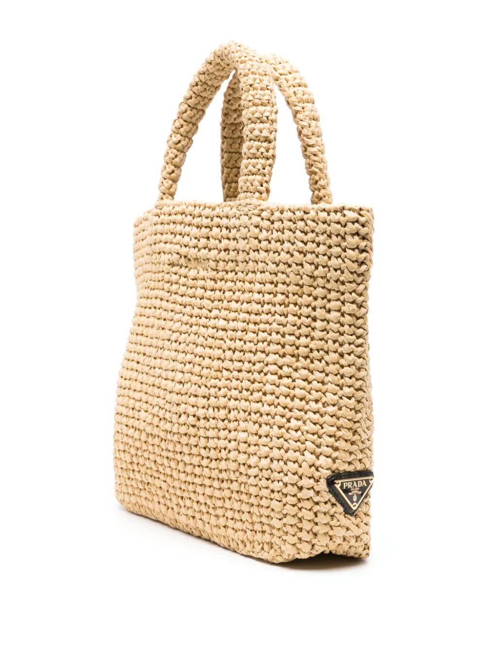 PRADA Mini Woven Shopping Tote Handbag