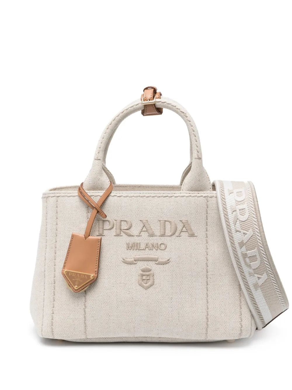 PRADA Canvas Shopping Handbag