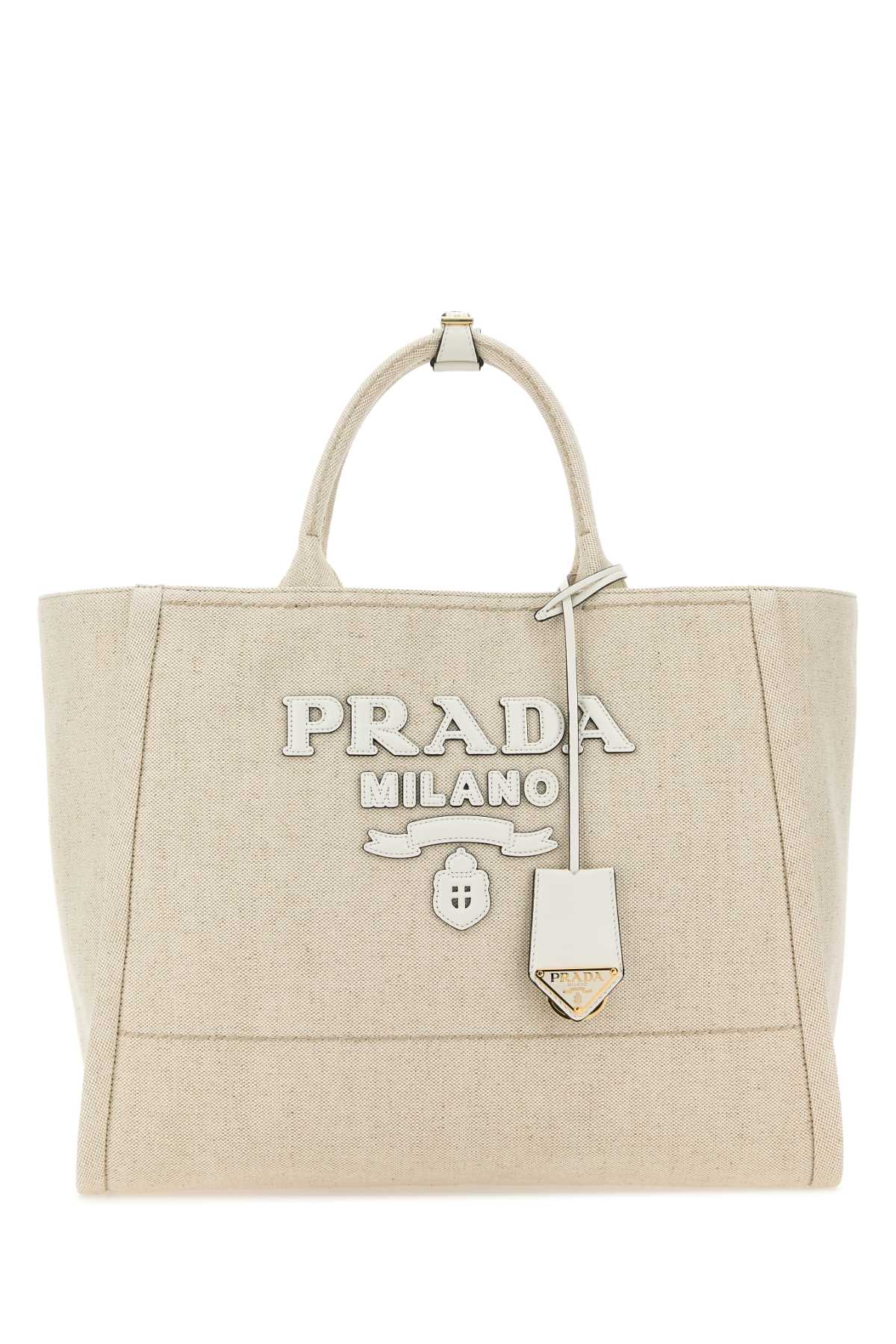 PRADA Canvas Shopping Handbag for Women - SS25 Collection