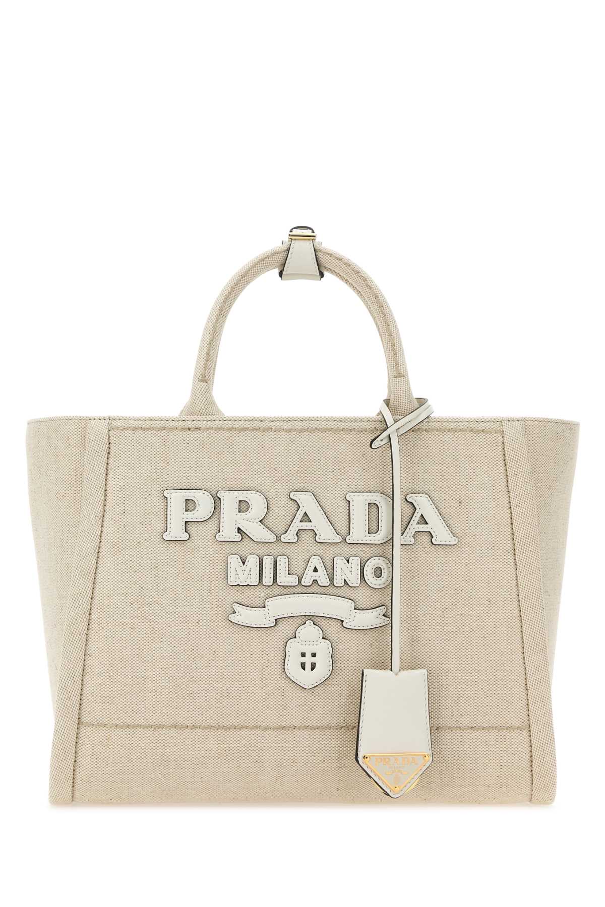 PRADA Canvas Shopping Handbag for Women - SS25 Collection